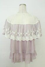 画像2: axes femme / レースケープ風バイカラープルオーバー M ラベンダー T-26-08-19-001-AX-TO-SA-ZT (2)