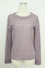 画像1: axes femme / ラウンドネックレースインナー  ラベンダー T-26-08-19-009-AX-TO-SA-ZT (1)