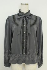 画像1: axes femme / ヨークタックドットブラウス M チャコール T-26-08-19-013-AX-BL-SA-ZT (1)