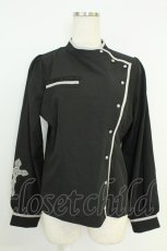 画像1: axes femme POETIQUE / メディカルデザインブラウス M 黒 T-26-08-19-014-AX-BL-SA-ZT (1)