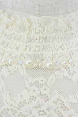 画像3: axes femme / レース切り替えテレコカットソー  アイボリー T-26-08-19-002-AX-TO-SA-ZT (3)