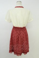 画像2: axes femme / 総刺繍入りスカートドッキングワンピース  アイボリーＸピンク T-26-08-19-018-AX-OP-SA-ZT (2)