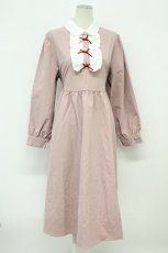 画像1: virally / 星名桜子/クラシックリボンワンピース L ピンク T-26-08-20-003-LO-OP-SA-ZT (1)