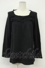 画像1: PINK HOUSE / 胸元レーススウェット  ブラック T-26-08-20-031-LO-TO-SA-ZT (1)