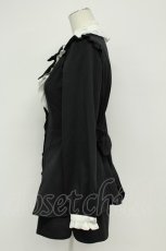 画像3: Secret Honey / ハートモチーフリボン付きブラウス&ショートパンツセットアップ  黒Ｘ白 T-26-08-20-034-CA-OP-SA-ZT (3)