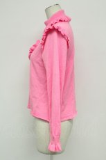 画像3: Nile Perch / ロゴ刺繍フリルハートハイネックニット  濃ピンク T-26-08-20-049-LO-TO-SA-ZT (3)