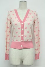 画像1: MILK / ハート総柄ニットカーディガン  ピンク T-26-08-20-050-ML-TO-SA-ZT (1)