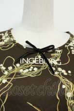 画像4: INGEBORG / 鈴蘭&ロゴpt長袖Tシャツ  ブラウン T-26-08-20-006-LO-TS-SA-ZT (4)