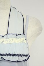 画像3: axes femme / シフォンフリルキャミソール  サックスX白Ｘ紺 T-26-08-23-003-AX-TO-SA-ZT (3)
