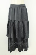 画像1: axes femme / サテンランダムフレアスカート  グレー T-26-08-23-032-AX-SK-SA-ZT (1)