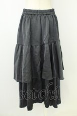 画像2: axes femme / サテンランダムフレアスカート  グレー T-26-08-23-032-AX-SK-SA-ZT (2)
