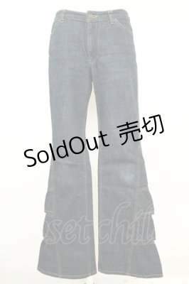 Preview of デニムフリルパンツ M 青デニム