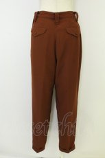 画像2: KANEKO ISAO / サイドボタンパンツ  ブラウン T-26-08-23-046-EL-PA-SA-ZT (2)