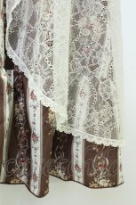 画像4: axes femme / ローズ柄レースキャミワンピース  茶 T-26-08-23-009-AX-OP-SA-ZT (4)