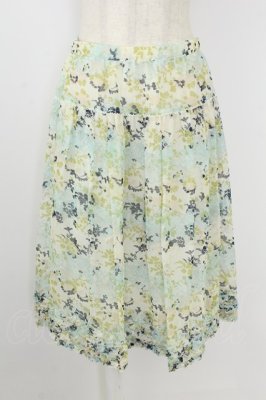 Preview of 花柄シフォンスカート 3(サイズ9号) サックス