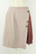 画像1: axes femme POETIQUE / ラップデザインミニスカート  ボルドー T-26-08-23-019-AX-SK-SA-ZT (1)