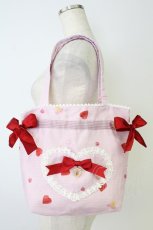 画像1: BABY,THE STARS SHINE BRIGHT / Strawberry Sweetheart Cake柄レッスンバッグ  ピンク T-26-08-29-033-BA-BG-AS-ZT (1)