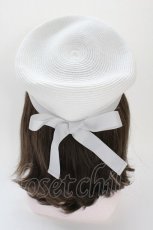 画像2: axes femme / ブレードリボンマリンキャスケット  白 T-26-08-29-038-AX-AC-AS-ZT (2)