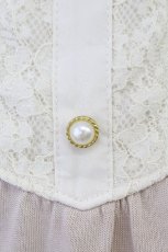 画像3: axes femme / シフォンスリーブフリルレースプルオーバー M ピンク×キナリ T-26-08-29-005-AX-TO-OW-ZT (3)