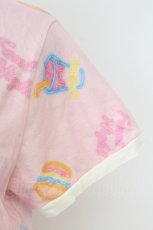 画像4: Candy Stripper / ネオンプリント半袖ポロシャツ  ピンク T-26-08-29-009-PU-TO-SA-ZT (4)