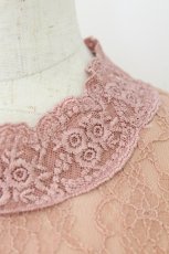 画像3: axes femme / 袖モチーフレースプルオーバー  ピンク T-26-08-29-011-AX-TO-HR-ZT (3)