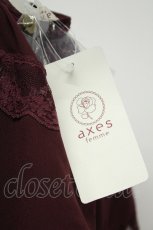 画像5: axes femme / ケープ×リボンタイブラウス  ワイン T-26-08-31-030-AX-BL-SA-ZT (5)