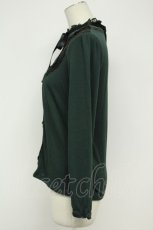画像3: axes femme / レースラウンドカットソー  緑Ｘ白 T-26-08-31-032-AX-TO-SA-ZT (3)