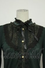 画像4: axes femme / レースラウンドカットソー  緑Ｘ白 T-26-08-31-032-AX-TO-SA-ZT (4)