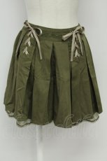 画像1: axes femme / 編み上げプリーツキュロット  カーキ T-26-08-31-008-AX-PA-SA-ZT (1)