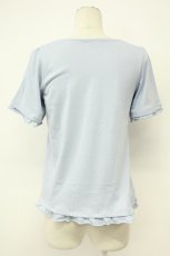 画像2: axes femme / CATカメオプリント半袖カットソー  サックスＸグレー T-26-08-31-013-AX-TO-SA-ZT (2)