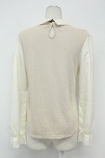 画像2: axes femme / シフォンスリーブフリルレースプルオーバー  ピンクＸアイボリー T-26-08-31-015-AX-TO-SA-ZT (2)