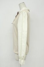 画像3: axes femme / シフォンスリーブフリルレースプルオーバー  ピンクＸアイボリー T-26-08-31-015-AX-TO-SA-ZT (3)