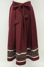 画像1: axes femme / バイカラープリーツスカート  ボルドー T-26-08-31-017-AX-SK-SA-ZT (1)
