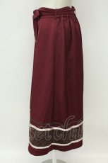 画像3: axes femme / バイカラープリーツスカート  ボルドー T-26-08-31-017-AX-SK-SA-ZT (3)
