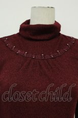 画像4: axes femme / パール使いリブタートル  ボルドー T-26-08-31-022-AX-TO-SA-ZT (4)