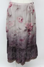 画像1: INGEBORG / 水彩薔薇柄スカート  ピンクＸブラウン T-26-09-08-014-LO-SK-SA-ZT (1)