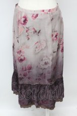 画像2: INGEBORG / 水彩薔薇柄スカート  ピンクＸブラウン T-26-09-08-014-LO-SK-SA-ZT (2)