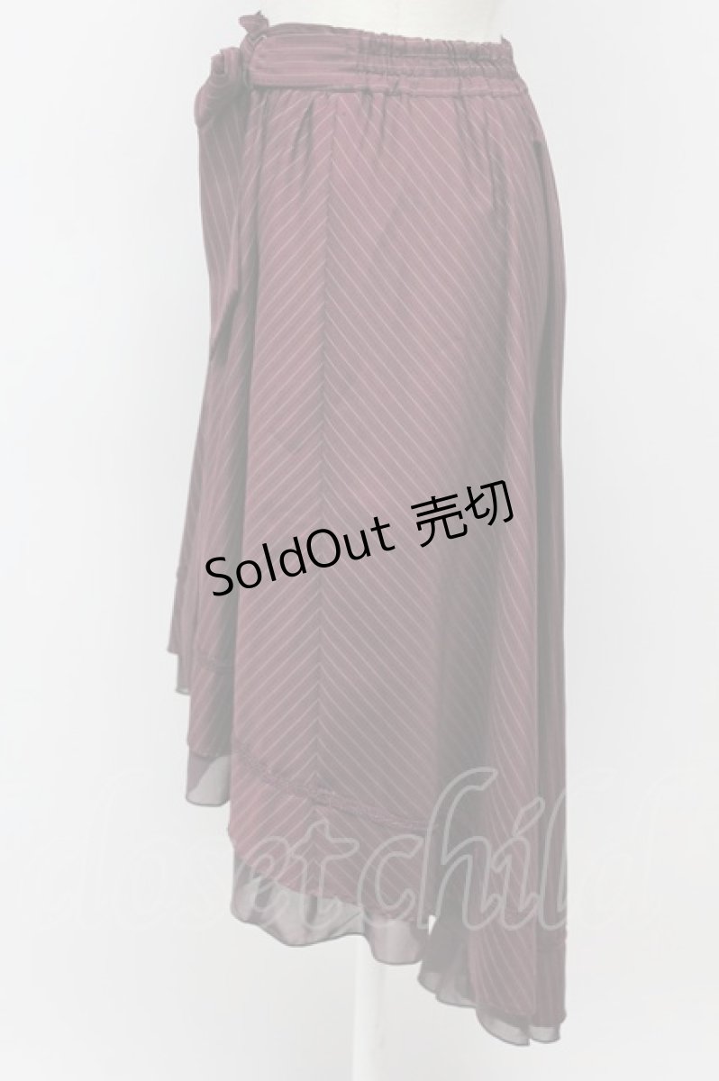 画像3: axes femme / ベルト付フィッシュテールスカート  ボルドー T-26-09-08-018-AX-SK-SA-ZT522 (3)
