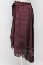 画像3: axes femme / ベルト付フィッシュテールスカート  ボルドー T-26-09-08-018-AX-SK-SA-ZT (3)