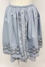 画像4: axes femme / メルヘンカラー刺繍入りスカート  サックス T-26-09-08-025-AX-SK-SA-ZT (4)