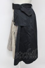画像3: axes femme / 配色トレンチスカート  ブラウンＸネイビー T-26-09-08-026-AX-SK-SA-ZT (3)