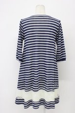 画像2: axes femme / 花×レース柄ワンピース M 紺 T-26-09-12-004-AX-OP-SZ-ZT (2)