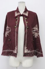 画像1: surfacespell / Unfinished刺繍ケープ  ワイン T-26-09-12-006-LO-JA-AS-ZT (1)