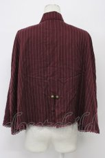 画像2: surfacespell / Unfinished刺繍ケープ  ワイン T-26-09-12-006-LO-JA-AS-ZT (2)