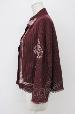 画像3: surfacespell / Unfinished刺繍ケープ  ワイン T-26-09-12-006-LO-JA-AS-ZT (3)