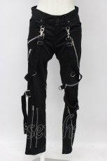 画像1: CIVARIZE / Maltreatサスペンダー付きボンテージスキニーパンツ 42 黒 T-26-09-12-011-PU-PA-AS-ZT (1)