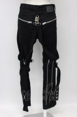 画像2: CIVARIZE / Maltreatサスペンダー付きボンテージスキニーパンツ 42 黒 T-26-09-12-011-PU-PA-AS-ZT (2)