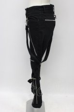 画像3: CIVARIZE / Maltreatサスペンダー付きボンテージスキニーパンツ 42 黒 T-26-09-12-011-PU-PA-AS-ZT (3)
