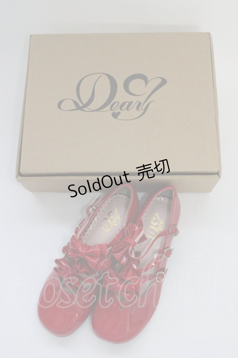 画像1: DearMyLove / エナメルリボンパンプス 23.0cm アカ T-26-09-12-021-GO-SH-OW-ZT (1)