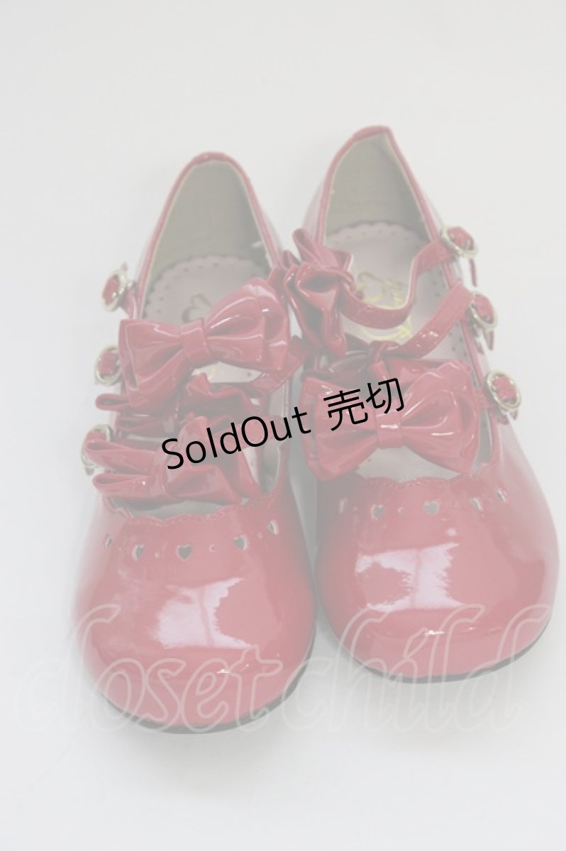 画像3: DearMyLove / エナメルリボンパンプス 23.0cm アカ T-26-09-12-021-GO-SH-OW-ZT (3)